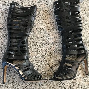 Vince Camuto Black Caged Sandals